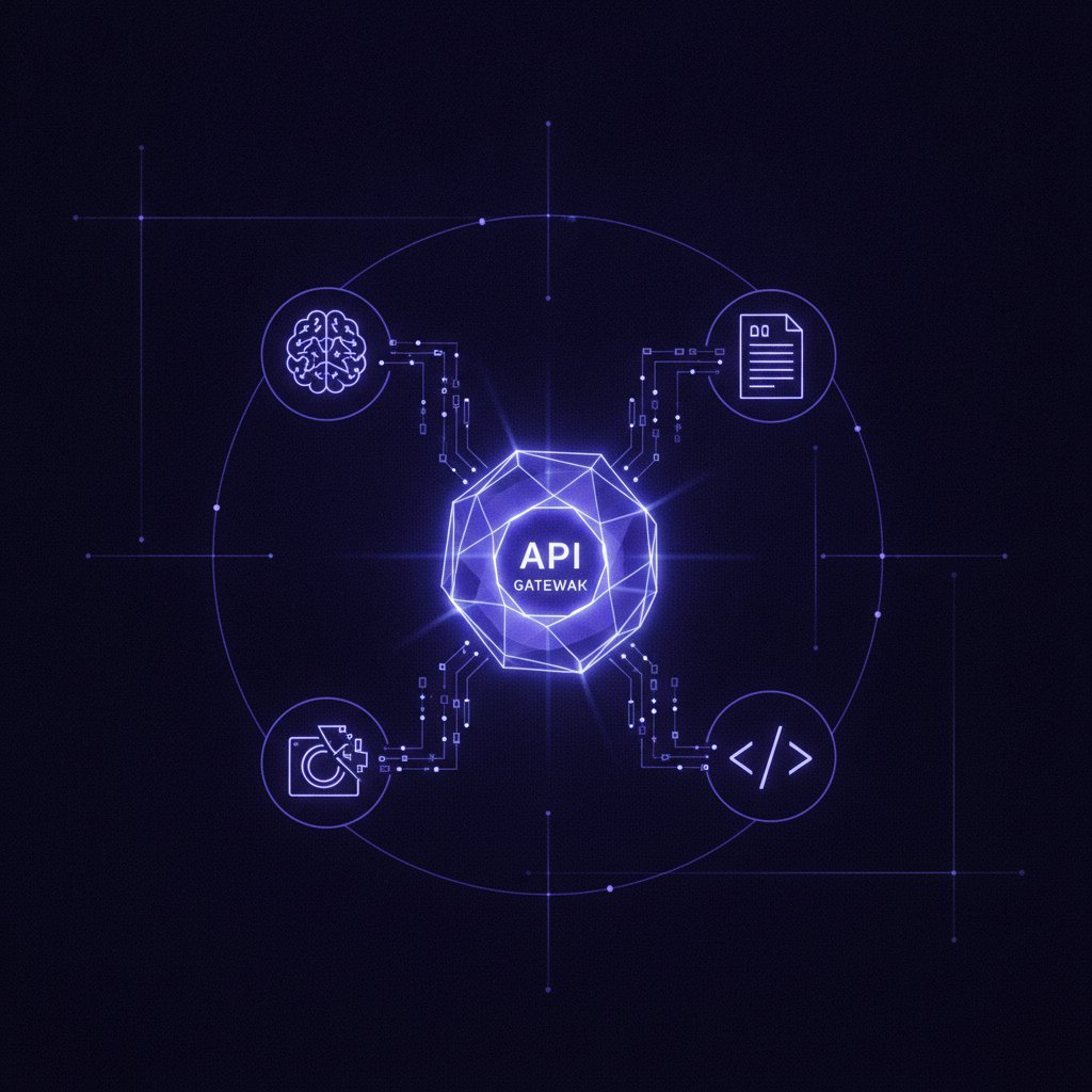 Множество нейросетей объединены через единый API-шлюз