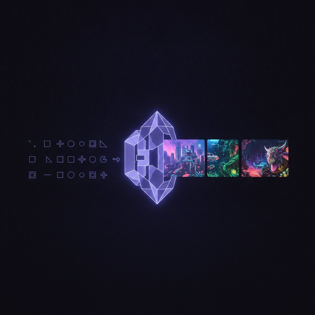 Призма в космосе превращает геометрические световые лучи в трёхмерные сцены генерация изображений